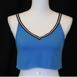 Blue crop top